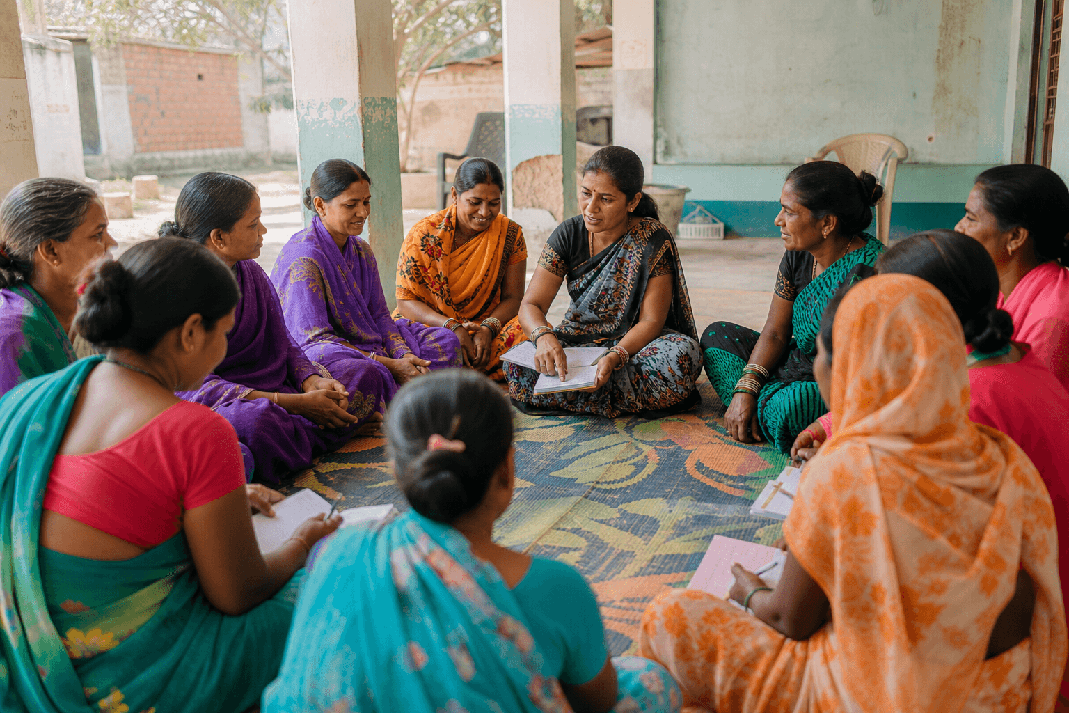 Indian self-help group discussion